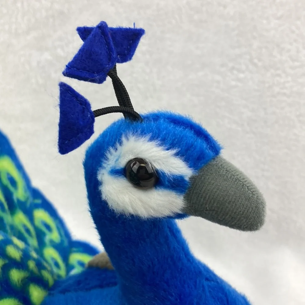 Wild Republic Core Peacock Plush Stuffed Animal Toy Realistic 12” NWT